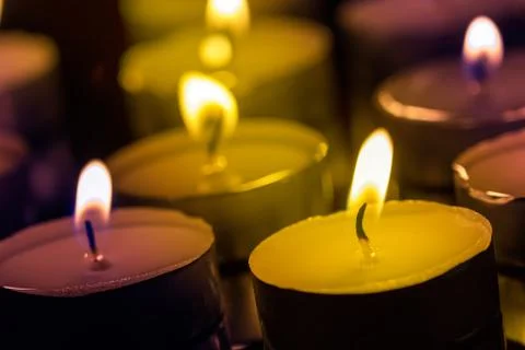 Candles on a dark background Stock-Fotos
