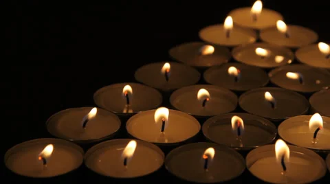 Candles in the dark 스톡 동영상 36094736