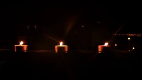 Candles in the dark Stock Footage 83428550