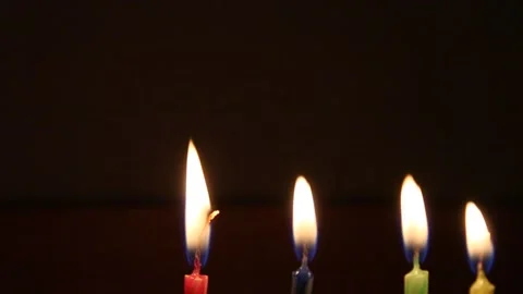Candles in the dark Stock Footage 135765345