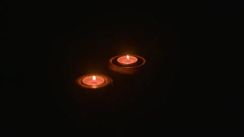 Candles in the dark Stock Footage 232961568
