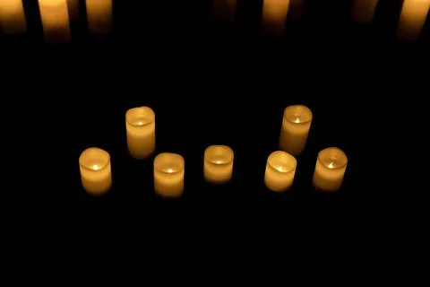 Candles in the dark Stock Photos
