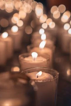 Candles in the dark 写真素材