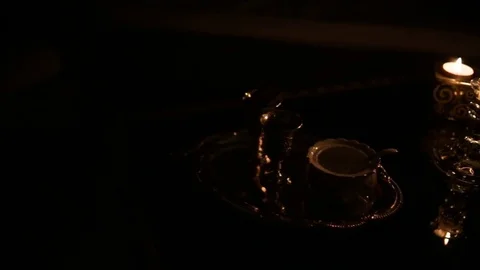 Candles in dark room Stock Footage 82288017