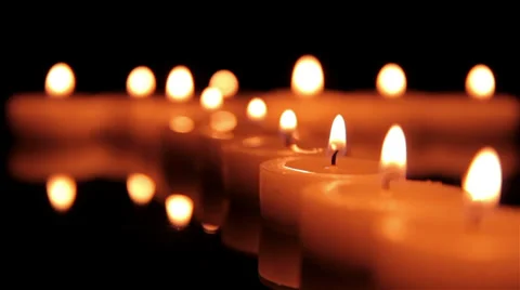 Candles in the depth. Stock Footage 32577607