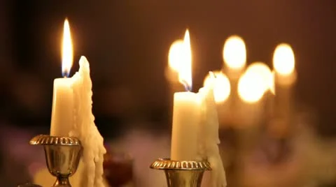 Candles dying away Stock Footage 10900647