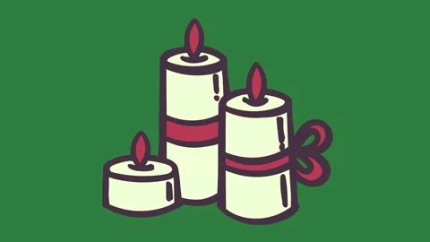 Candles Dynamic Motion Graphic Overlay Stock Footage 338017419