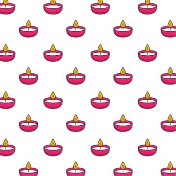 Candles fire flames pattern background Stock Illustration
