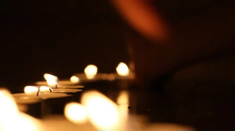Candles, fire Stock Footage 4754923