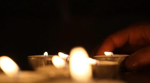 Candles, fire Stock Footage 4775270