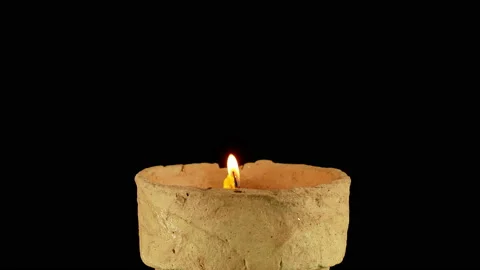 Candles flame on dark Background. Stock Footage 148129760