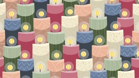 Candles with flames motion. Christmas or religion worship loop animation Stock Footage 217436714