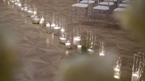 Candles on the floor Stock Footage 86402187