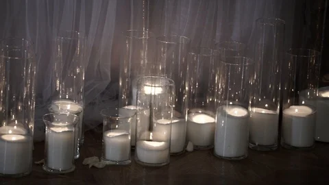 Candles on the floor Stock Footage 86402402