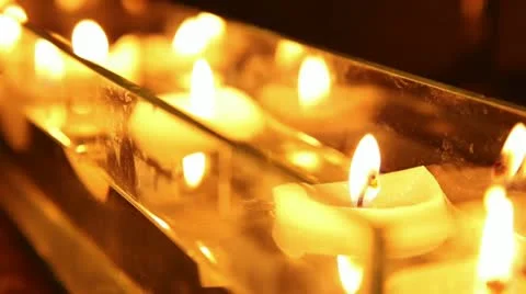 Candles with focus correction Stock Footage 12592464