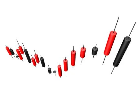 Candles Forex grow up Stock Illustration