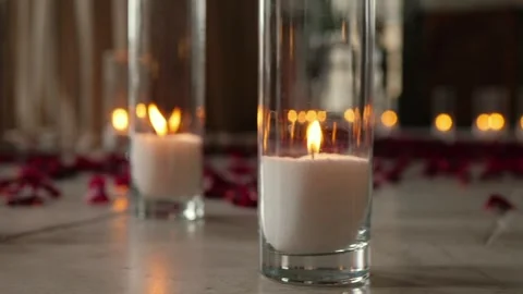Candles glass flasks Vídeos de archivo 248261765