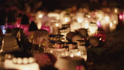 Memorial Candles Stock Video Footage, Royalty Free Memorial Candles Videos