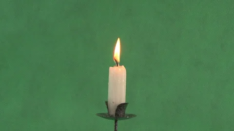Candles on a green background Video stock 37345535