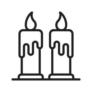 Candles Icon Image. Stock-Illustration