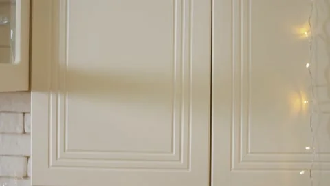 Candles on the kitchen table Stock Footage 148407048