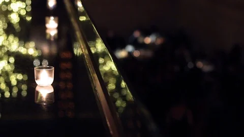 Candles on a ledge Stock-Footage 104661051