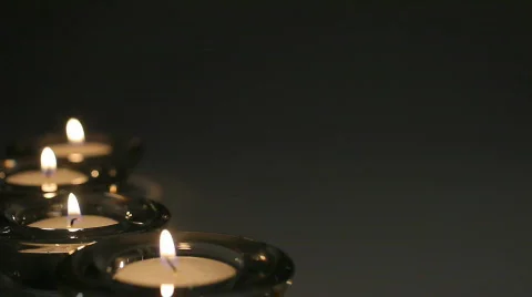 Candles in left corner cut Stockbeeldmateriaal 818294