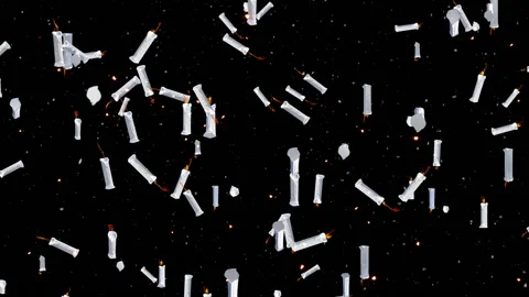 Candles light background loop animation Video stock 146960044