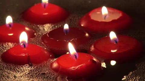 Candles Light With Foam 스톡 동영상 54838829
