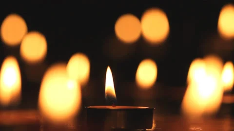 Candles light. Stock Footage 35871058