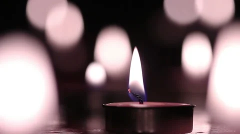 Candles light select focus, vintage tone. Stock Footage 54209665