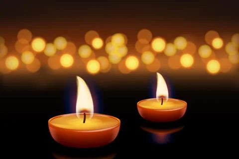 Candles with lights Illustrazione stock