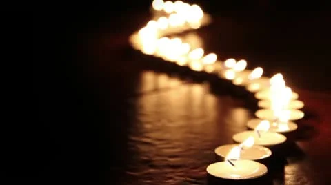 Candles line Stock Footage 10718028