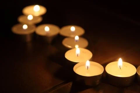Candles lines Stock Photos
