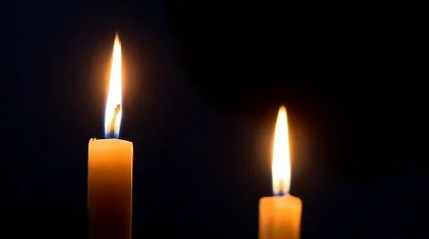 Candles lit flames Stock Footage 365652