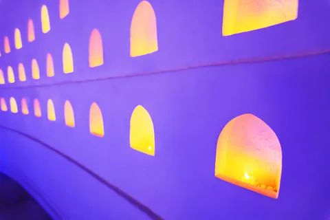 Candles meditation in a monastery. Stock Photos