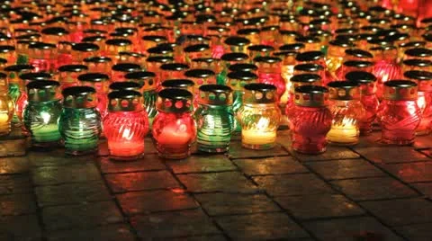 Candles of memory Video stock 8998330