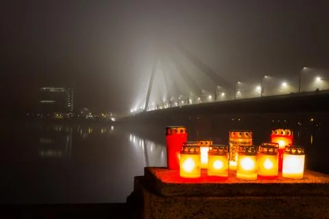 Candles of memory Stock Photos