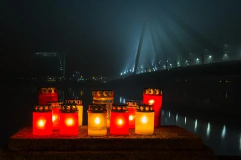 Candles of memory Stock Photos