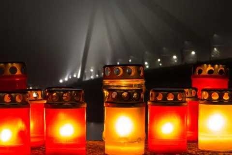 Candles of memory Stock Photos