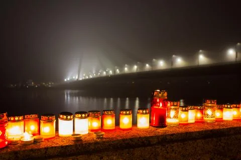 Candles of memory Stock Photos