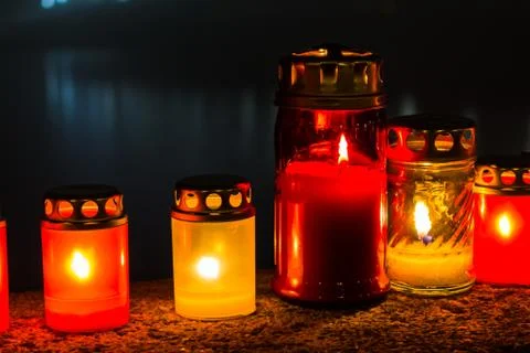 Candles of memory Stock Photos