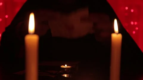 Candles Monk Witchcraft Video stock 60372472