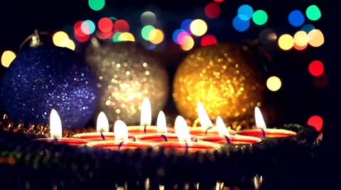 Candles New Year Vídeo Stock 57418118