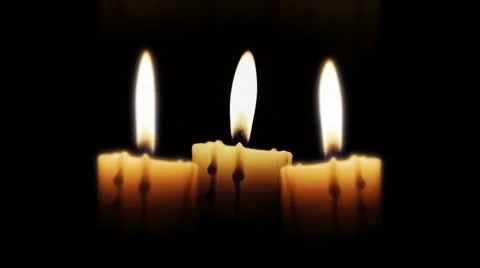 Candles in the night, close up, loop Video stock 8944897