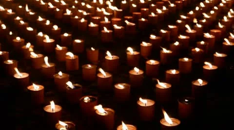 Candles in the night Stock Footage 11132496