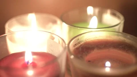 Candles in the night Stock Footage 58201595
