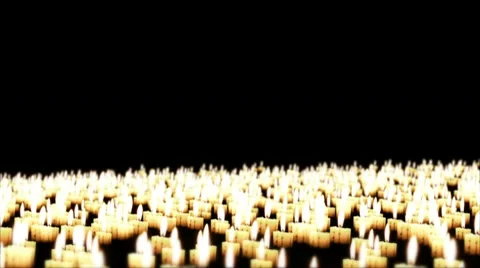 Candles in the night, Holiday Background, Camera Fly Over Stock Footage 9455491