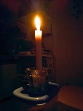 Candles at night Foto stock