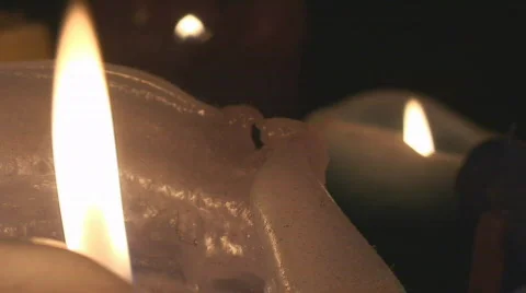 Candles At Night Series Stock Footage 374900